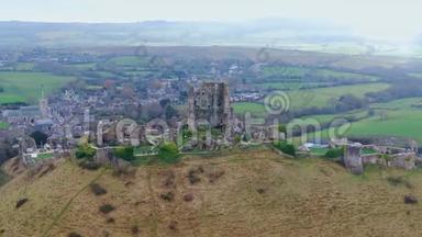 英国考夫城堡-鸟瞰图
