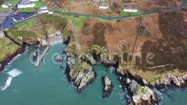 爱尔兰多尼格尔郡伊尼肖文半岛杜恩里堡的鸟瞰图