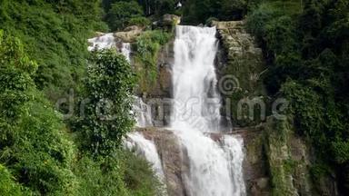 斯里兰卡高原瀑布级联4k视频