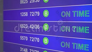 机场信息板提供罢工`信息