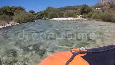 漂流在阿切伦河上，目的地希腊，旅游景观，vieuw，暑假