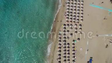 鸟瞰希腊克里特岛的法<strong>拉萨</strong>纳海滩，法<strong>拉萨</strong>纳海滩是克里特岛一个非常著名的旅游胜地