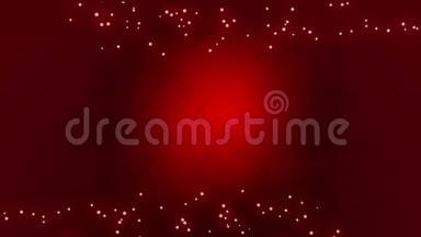 暗红色动画背景，中间有移动粒子和动画