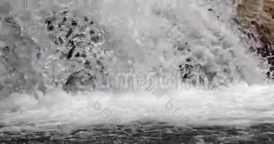 斯克拉丁`瀑布，斯克拉丁斯基布克，克尔卡自然公园，靠近克罗地亚达马尔蒂亚的西贝尼克，<strong>实时</strong>