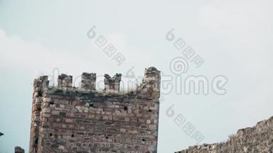 中世纪的老堡垒，守卫塔