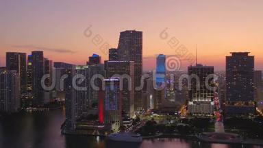 迈阿密市中心的暮光之城4k60p电影片段