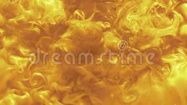 抽象油烟背景金色流体爆裂.