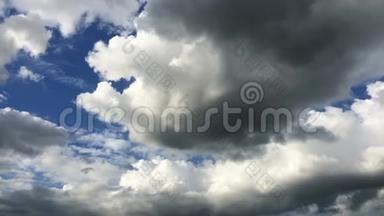 延时摄影，移动，云，台风，云.