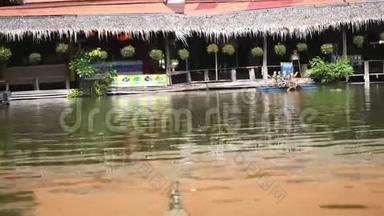 Phai Ling，Phra Nakhon Si Ayutthaya/泰国-2019年2月8日：<strong>沿河</strong>市场旅游编辑视频
