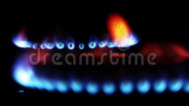 厨房煤气炉燃烧气体