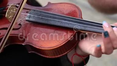 男人在婚礼上拉小提琴