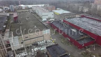 厂区工业建筑物的鸟瞰图
