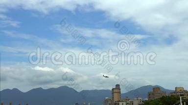 4k军用飞机低空飞越台北市区