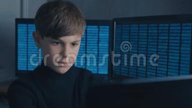 男孩吴德金哈克哈克斯计算机系统。 后台二进制代码