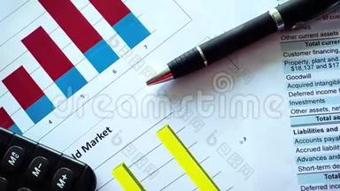 财务报表图表和资产负债表，股东业务计划分析。