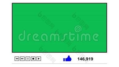 绿色屏幕<strong>视频播放器</strong>，像数到一百万