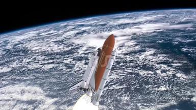 航天飞机在地球大气层上<strong>发射</strong>的真实三维动画。 这段视频的<strong>元素</strong>由美国宇航局提供。