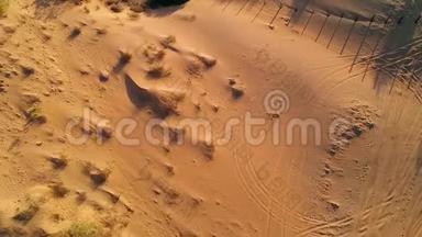 沙漠沙丘高清空中录像