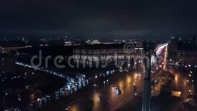 晚上在莫斯科的尤里<strong>加加林</strong>纪念碑