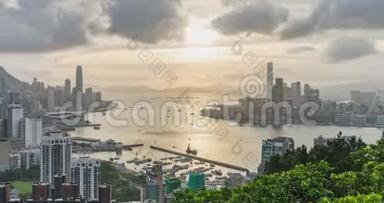 4<strong>香港岛</strong>、维多利亚港及九龙城的景观或城市景观，白天至夜间的KDCI