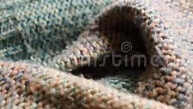 <strong>保暖</strong>针织毛衣的时尚背景，面料的特写，柔和的颜色..