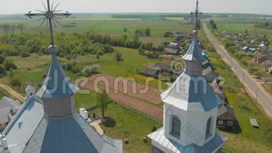 拉登村Ruzhantsova圣母<strong>天主教堂</strong>。 白俄罗斯。 空中观景。