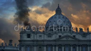 梵蒂冈的烟雾在教皇的<strong>竞选</strong>中