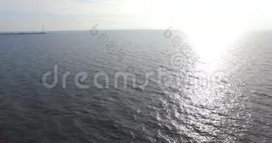 保加利亚布尔加斯湾黑海蓝色水域