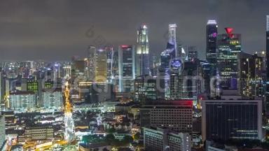 唐人街和新加坡夜景