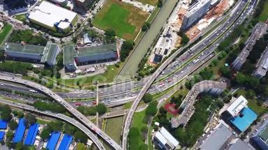 郑州市区一个巨大的天桥、<strong>路口</strong>、<strong>路口</strong>、道路、桥梁等网络全景