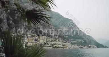捕捉视频在惊人的地方，<strong>小城</strong>市在意大利旁边的山和湖，<strong>美丽</strong>的景观。