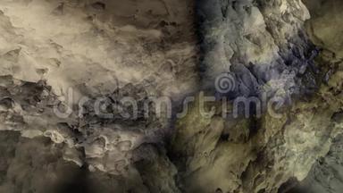 抽象地质洞穴自然艺术刷多彩地表素材<strong>流沙</strong>背景视频