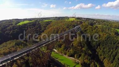 铁路大桥空中，壮观的景色索林根德国欧洲