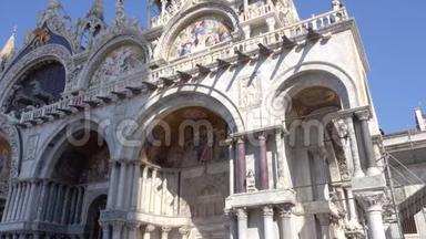 欧洲。 意大利。 威尼斯。 圣马可教堂位于圣马可广场`