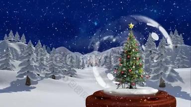 神奇森林中美丽的圣诞动画