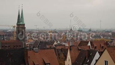 德国纽伦堡全景.. 纽伦堡是德国联邦州巴伐利亚第二大城市。 权利