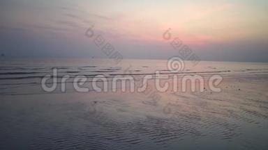 淡粉色日落景色天空自然泰国岛亚洲