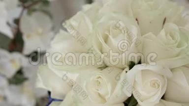 高清近景婚礼白玫瑰