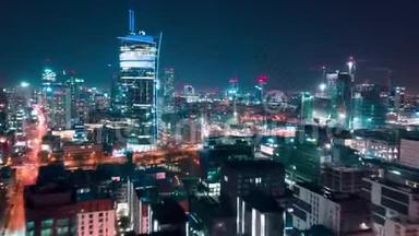 华沙商业中心夜空超光速：摩天大楼与科学文化宫