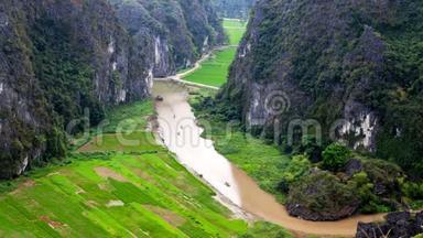 越南宁宾的旱田景观