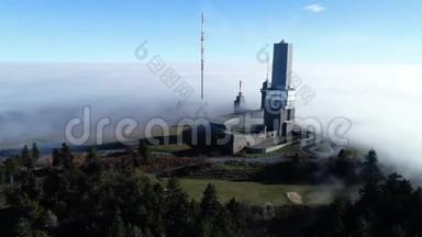 德国塔努斯山脉费尔德堡高原无人机镜头，鸟瞰图