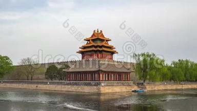 中国北京紫禁城地标的延时视频