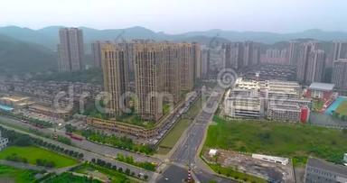 中国城市的睡眠区。 中国现代美丽城市