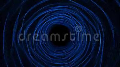 抽象蓝色太空<strong>隧道</strong>或<strong>时间</strong>扭曲，旅行