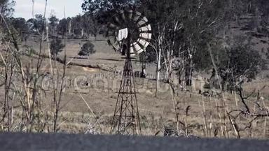 昆士兰乡村的乡村风车