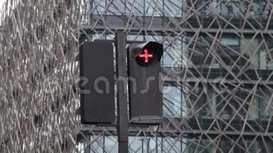 红灯或停灯交通信号灯..