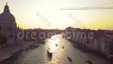 威尼斯城市景观空中景观大运河<strong>圣马可</strong>钟楼马克广场意大利