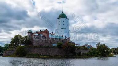俄罗斯维堡城堡的延时视频