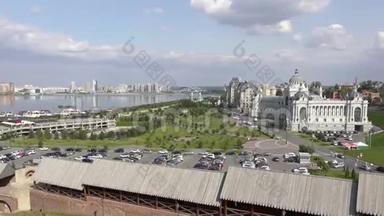 喀山是俄罗斯的一个大<strong>城市</strong>。 <strong>视频</strong>展示了<strong>城市</strong>和卡桑卡河的美丽全景..