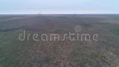 草原无人机的视频。 Chornye Zemli黑土地自然保护区